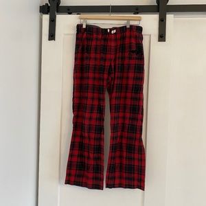 Roots red plaid pj bottoms